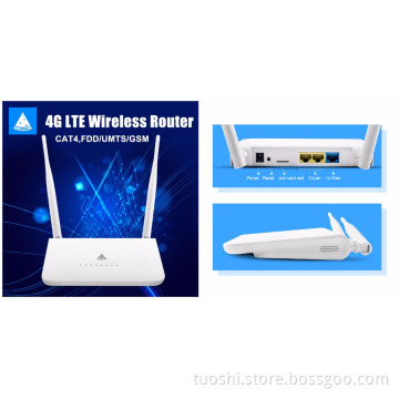 4G LTE WiFi Router with sim card slot,external antenna,2 Lan ports, support 3G/2G,Cat 4 Model LT15